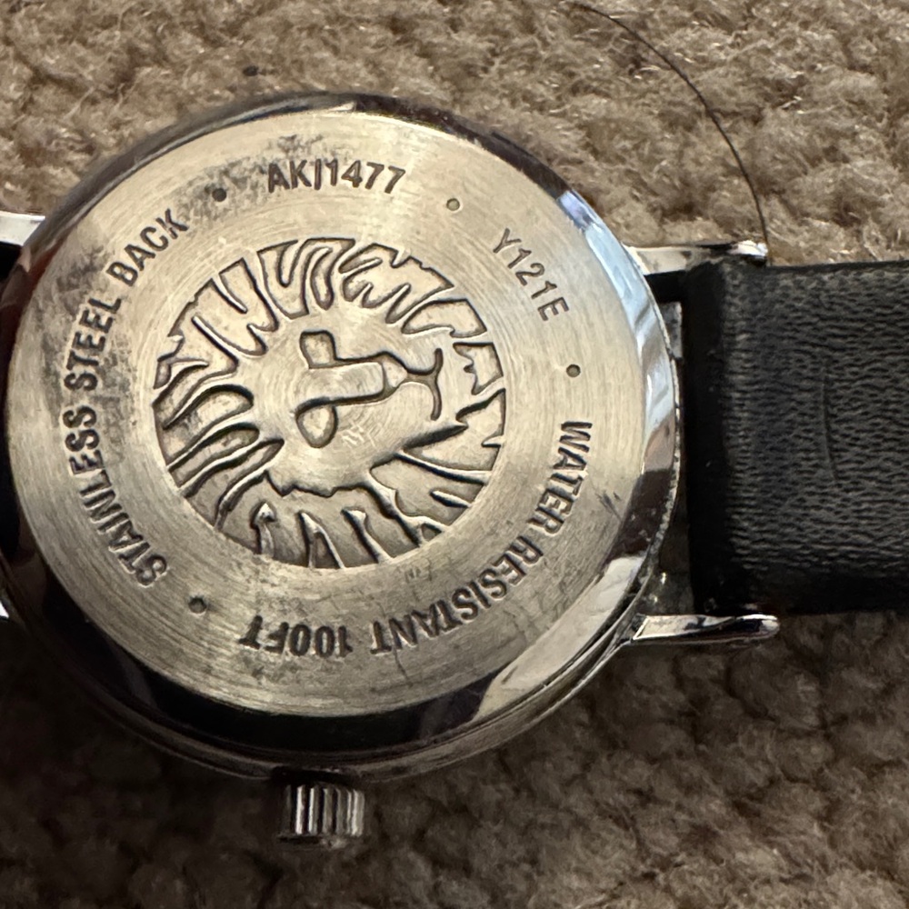 Anne Klein Black and Silver Diamond decorative formal classy watch Like NEW - Picture 4 of 4
